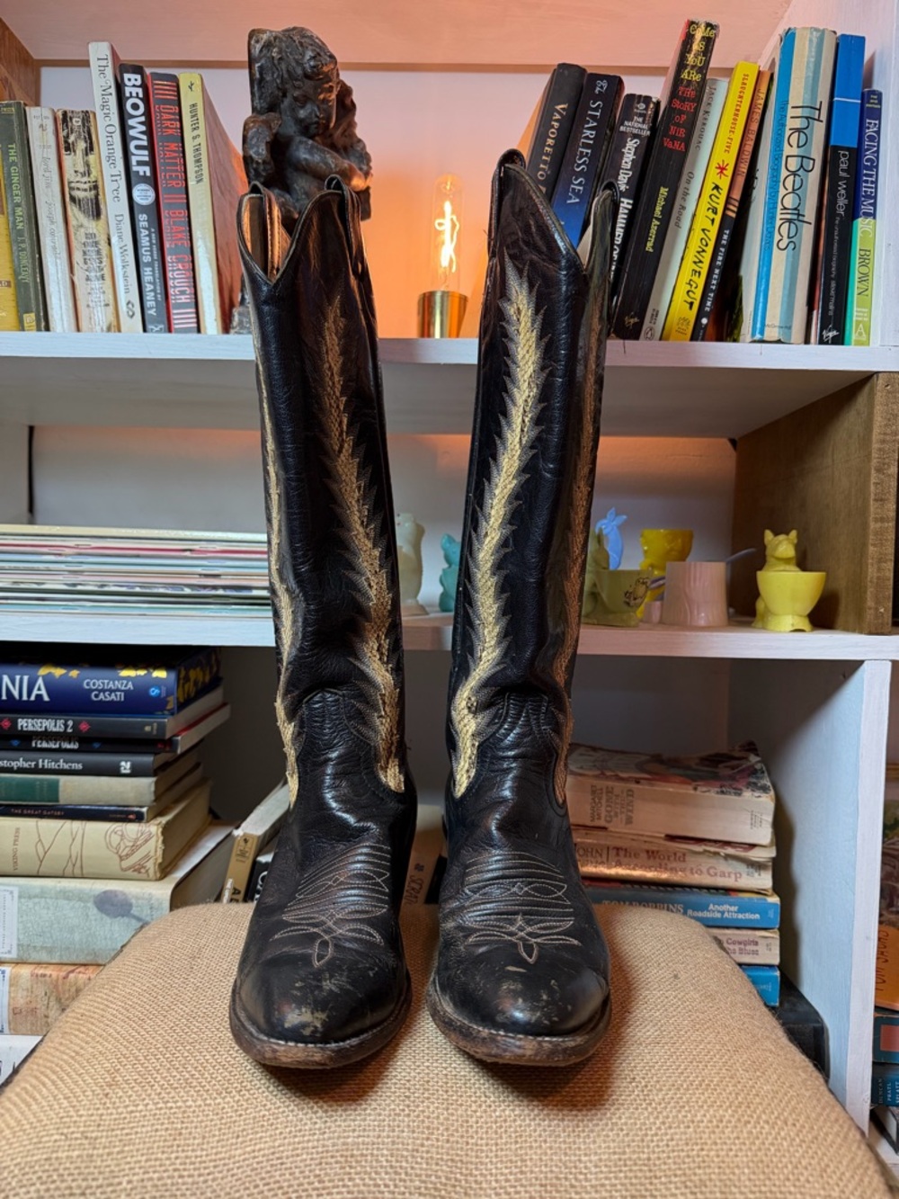 Larry Mahan 1970’s western boots with snakeskin - Picture 2 of 9